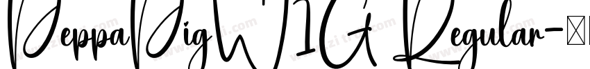PeppaPigW1G Regular字体转换